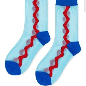 Stylish Blue and Red Women's Socks